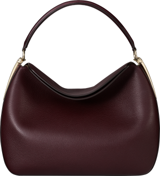 Medium model hobo bag, Panthère Double Grape grained calfskin