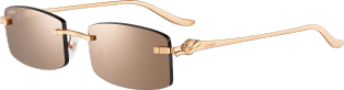 Panthère de Cartier Precious Sunglasses Rose gold, tsavorite garnets, rose gold coated lenses
