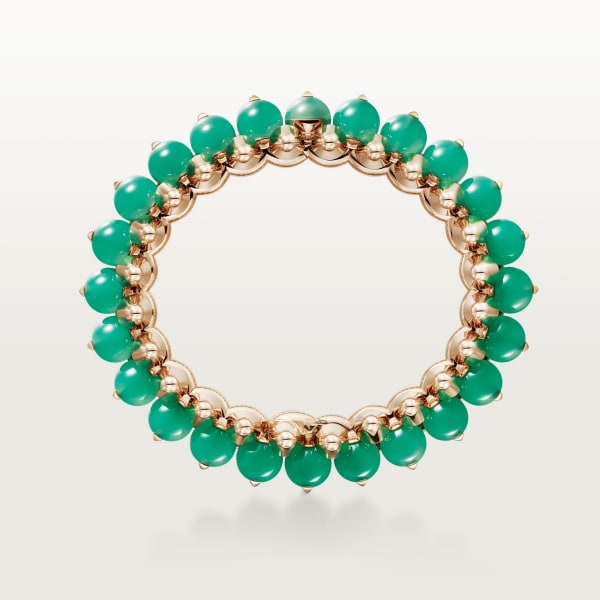 Clash de Cartier bracelet, chrysoprase, extra-large model Pink gold, chrysoprase