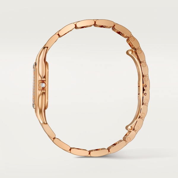 Panthère de Cartier watch Medium model, quartz, rose gold, diamonds