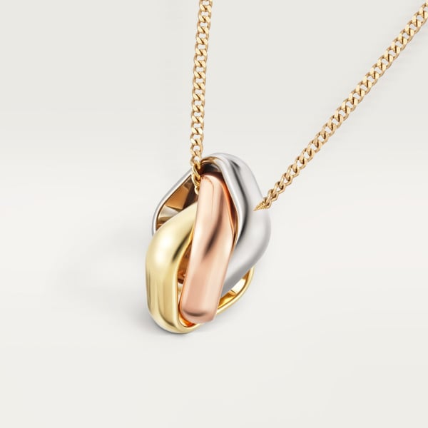 Trinity cushion pendant  White gold, yellow gold, rose gold