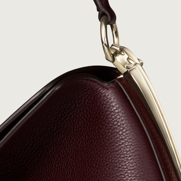 Medium model hobo bag, Panthère Double Grape grained calfskin