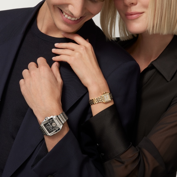 Panthère de Cartier watch Small model, quartz, yellow gold, diamonds