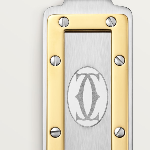 Santos de Cartier keyring Stainless steel and gold-finish metal