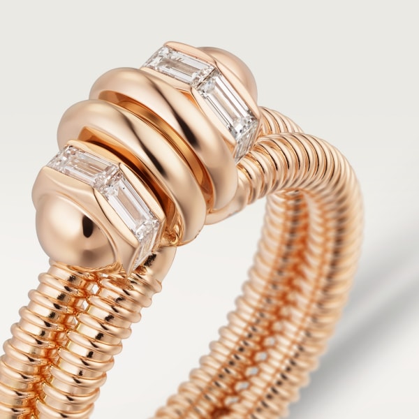 Ecrou de Cartier ring, diamond Rose gold, diamonds