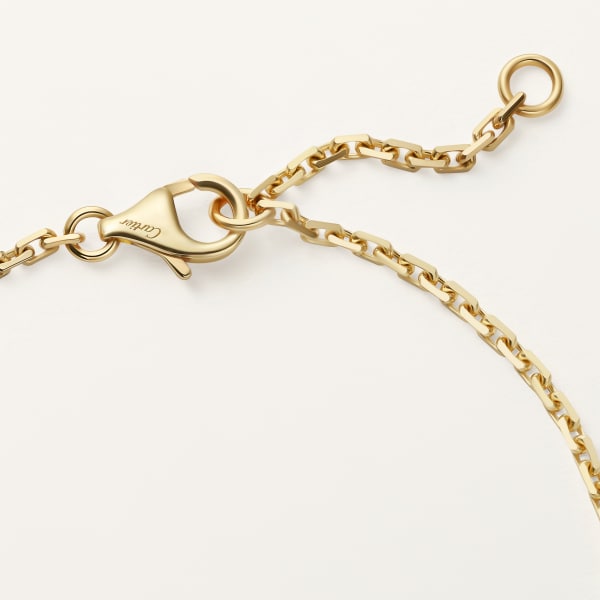 Love bracelet, on chain, semi-paved Yellow gold, diamonds