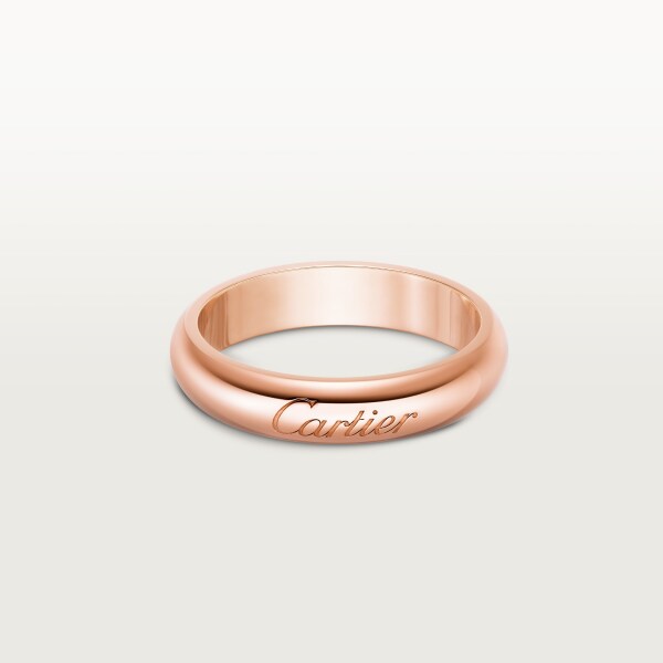 C de Cartier wedding band, 4 mm width Rose gold
