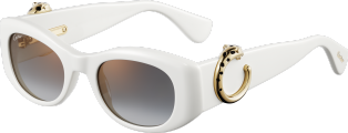 Panthère de Cartier Sunglasses White acetate, grey lenses