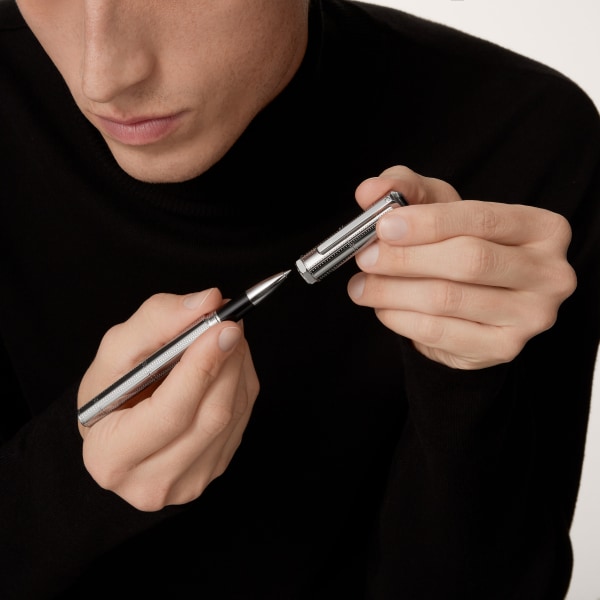 Santos-Dumont rollerball pen Engraved metal, palladium finish