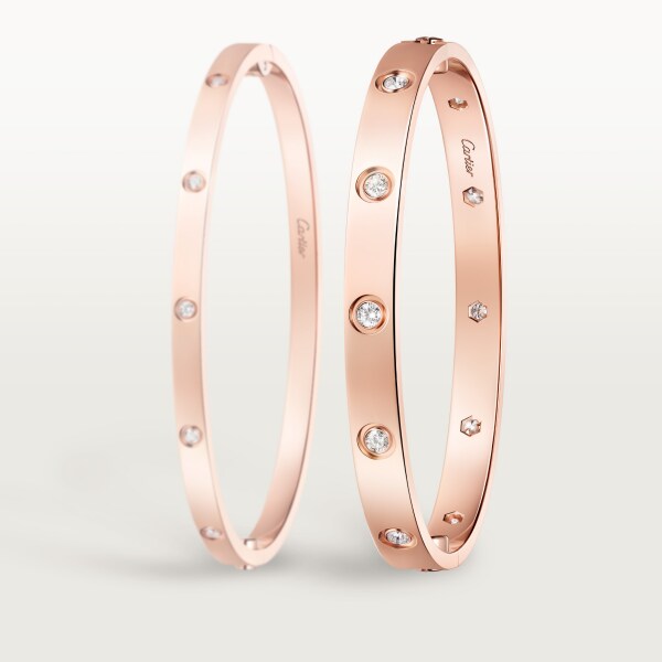 Love bracelet, classic model, 10 diamonds Rose gold, diamonds