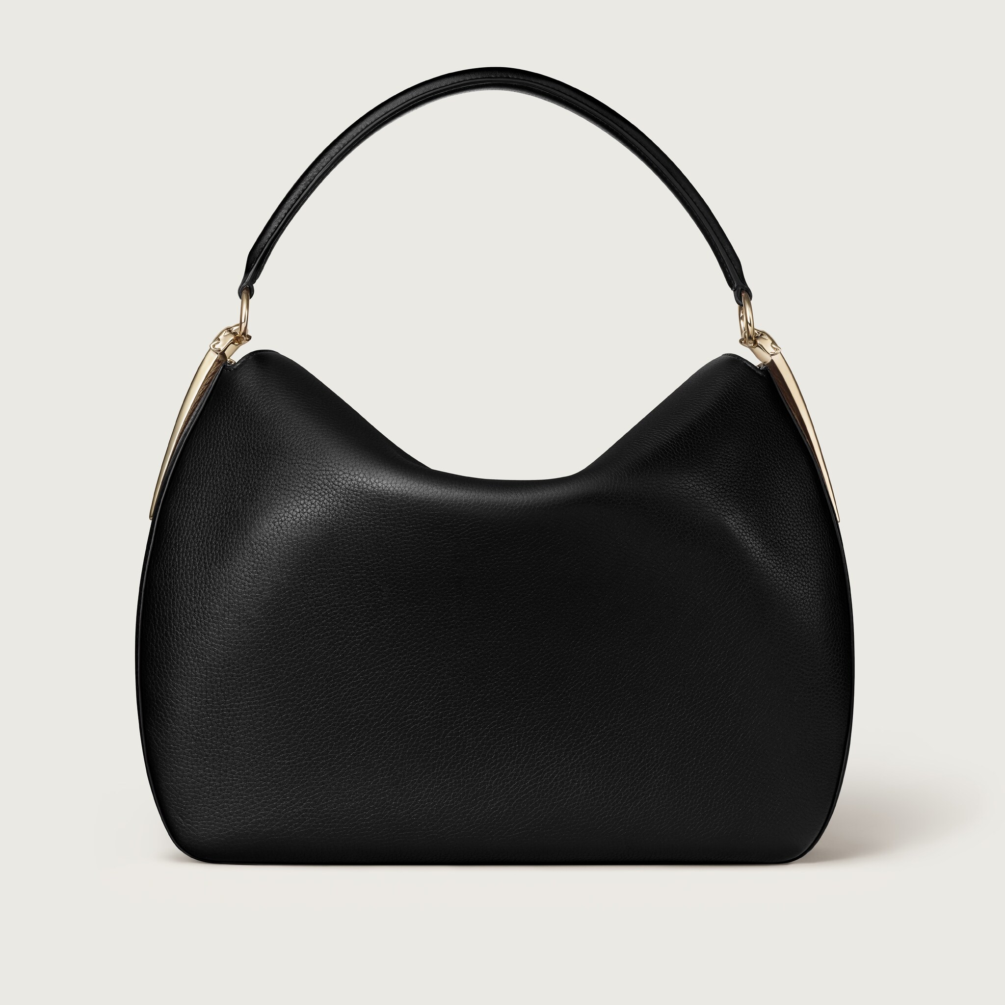 Medium crossbody bag, Panthère DoubleGrained black calfskin