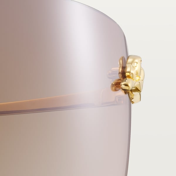 Panthère de Cartier, Sunglasses Smooth golden-finish metal, brown gradient lenses