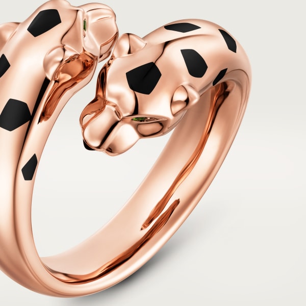 Panthère de Cartier ring Rose gold, tsavorite garnets, onyx