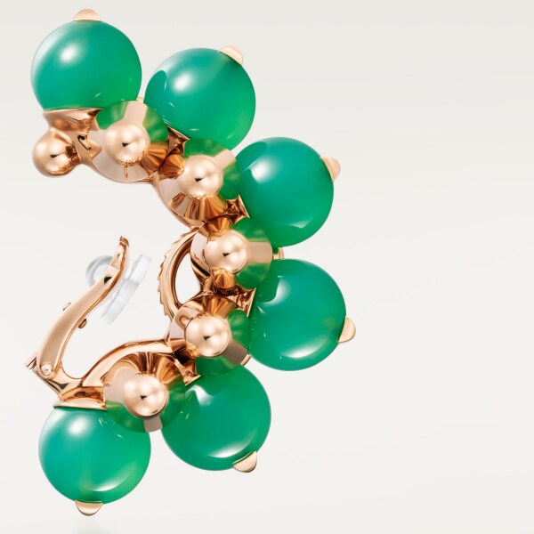 Clash de Cartier single earring, XL model Pink gold, chrysoprase