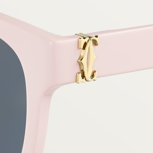 C de Cartier Sunglasses Pink acetate, grey lenses