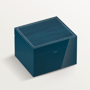 Santos de Cartier one watch and cufflink box Lacquered wood