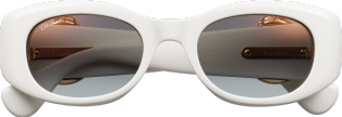 Panthère de Cartier Sunglasses White acetate, grey lenses