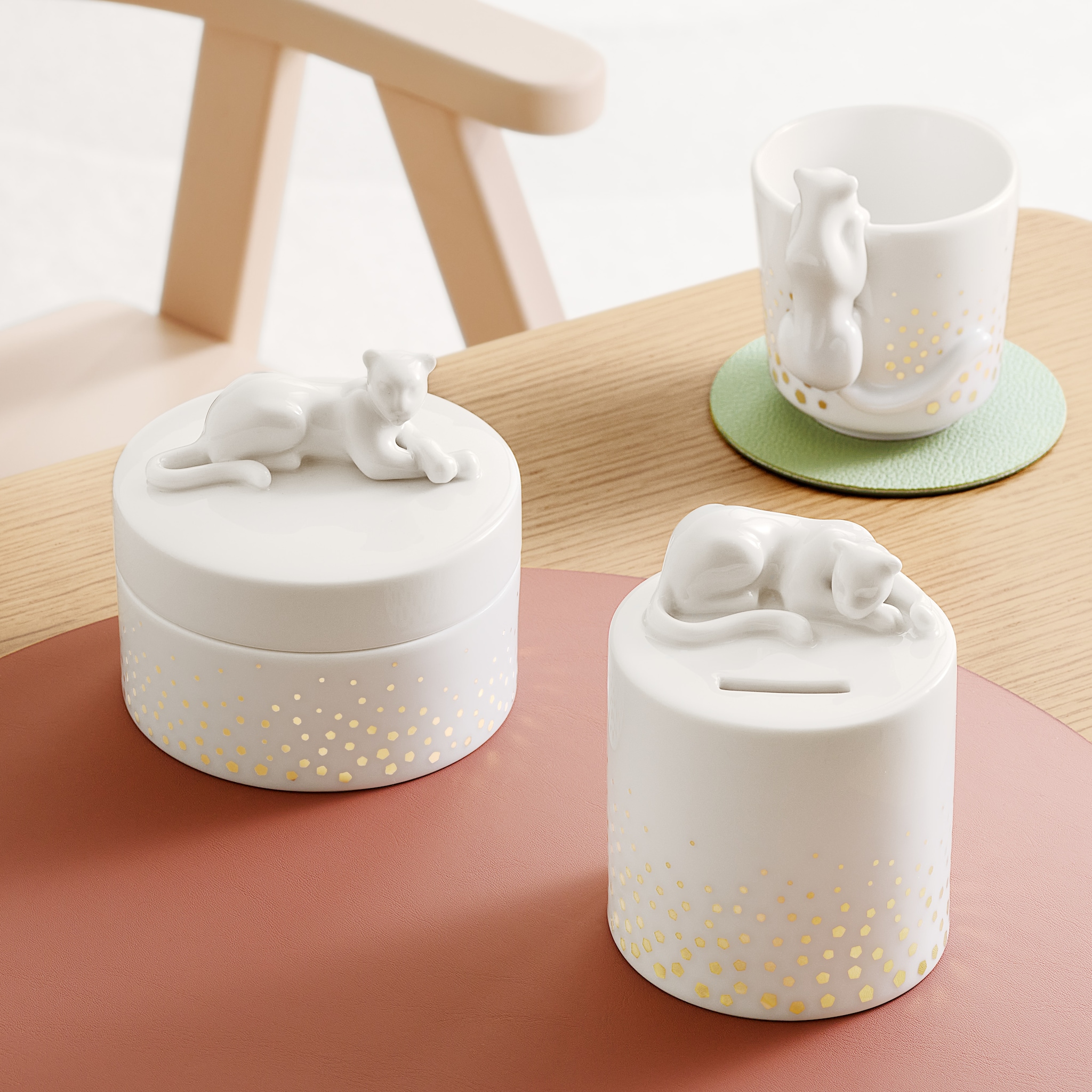 Cartier Baby Panthère 3 piece setPorcelain