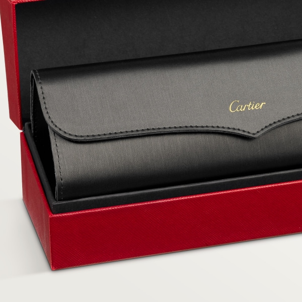 Signature C de Cartier太阳眼镜 抛光镀金饰面金属，酒红色镜片