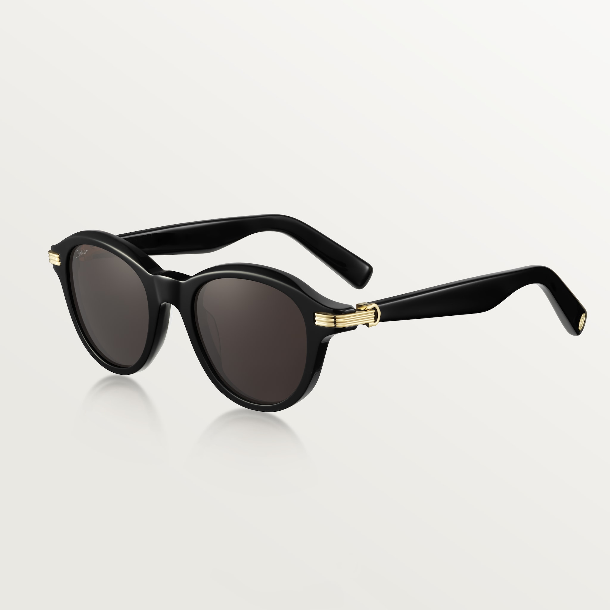 Première de Cartier sunglassesBlack acetate, grey lenses