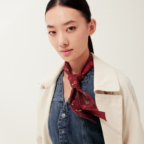 Bandeau, Diabolo de Cartier Grape & burgundy silk twill