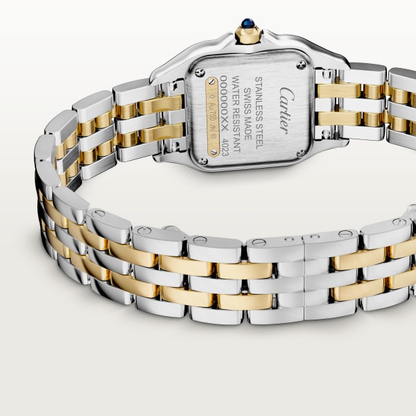 Panthère de Cartier watch Small model, quartz movement, yellow gold, steel