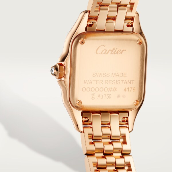 Panthère de Cartier腕表 小号表款，石英机芯，玫瑰金，钻石
