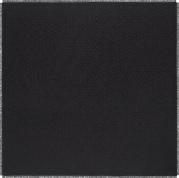 Panthère Graphique shawl Black cashmere, wool and silk.