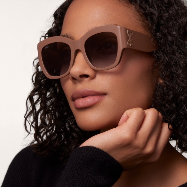 C de Cartier Sunglasses Caramel acetate, grey lenses