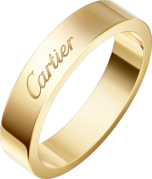 C de Cartier wedding ring, 4 mm width Yellow gold.