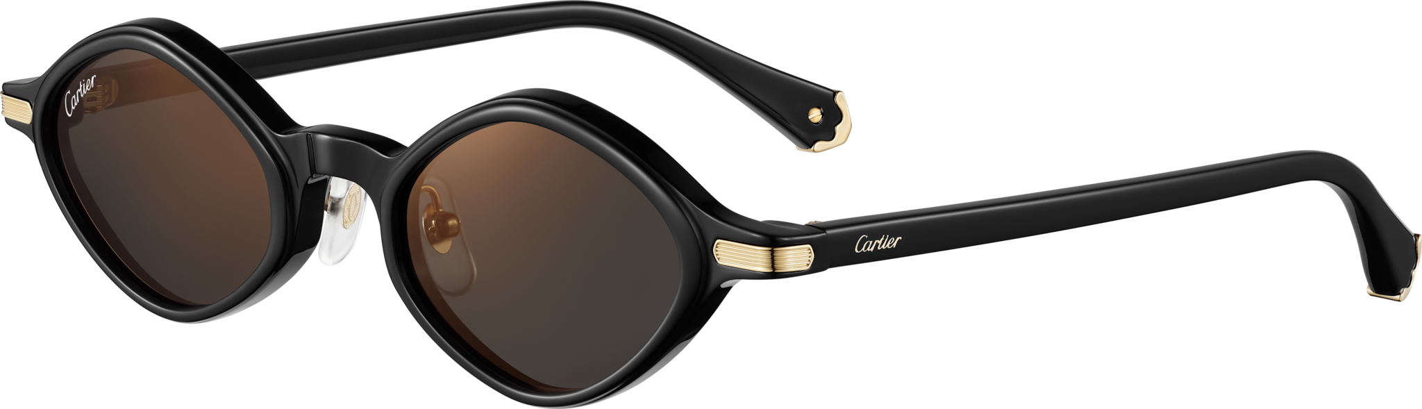 Première de Cartier SunglassesBlack acetate, grey lenses