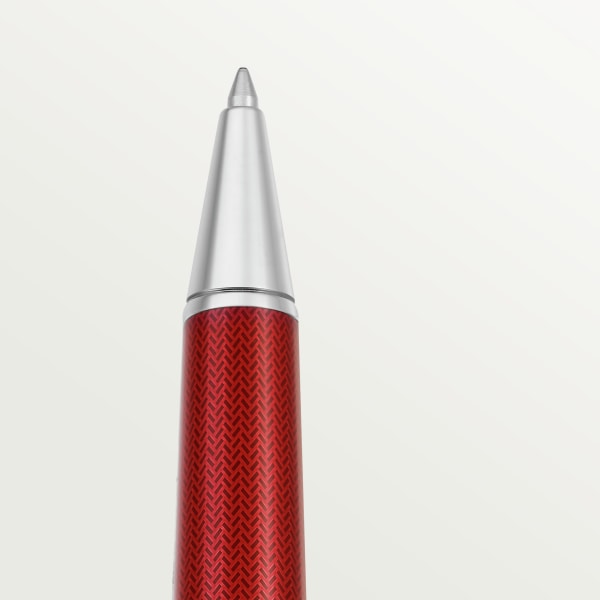 Santos de Cartier pen Large model, red lacquer, palladium finish