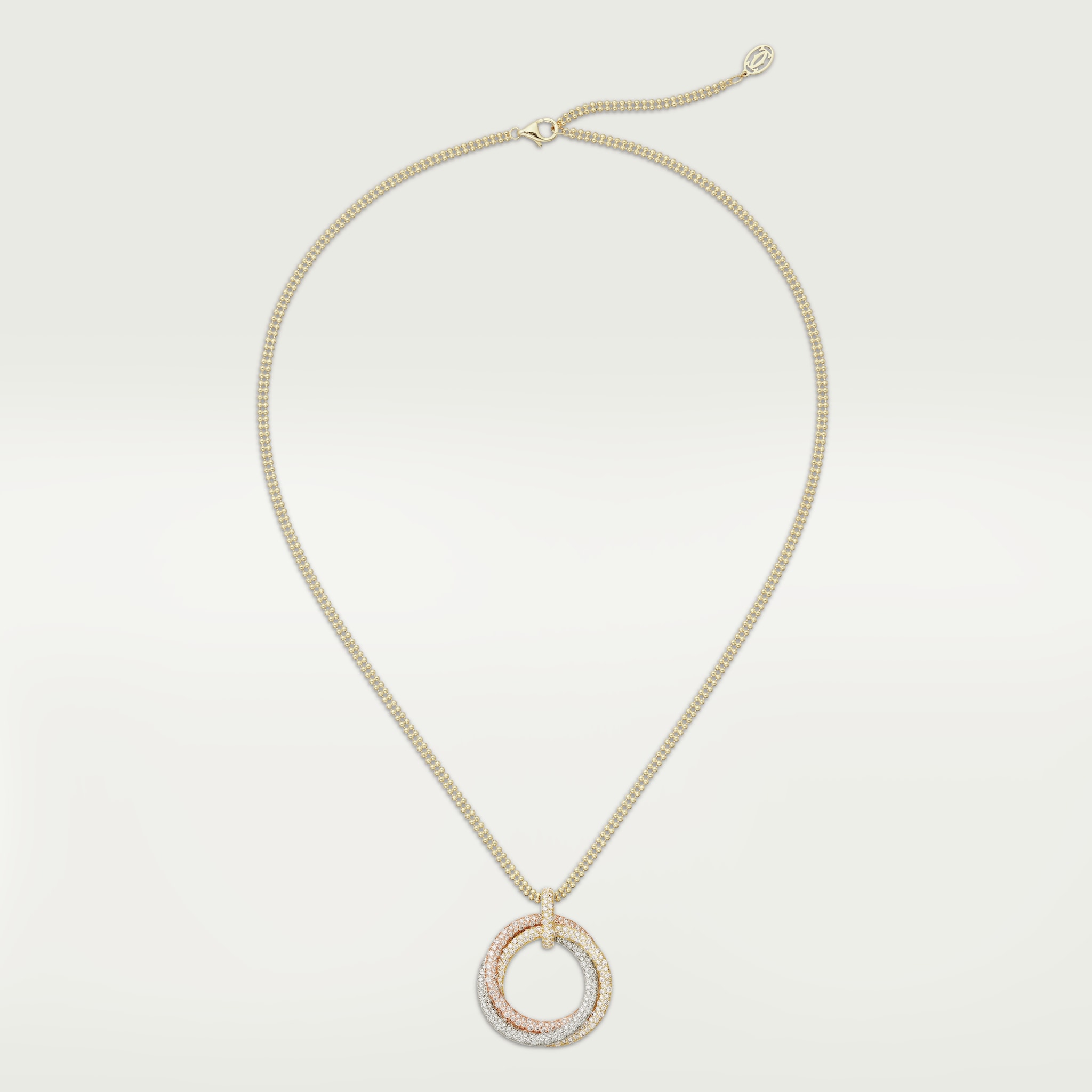 Trinity necklaceWhite gold, yellow gold, rose gold, diamonds