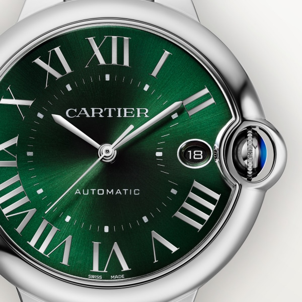 Ballon Bleu de Cartier watch 40 mm, automatic mechanical movement, steel