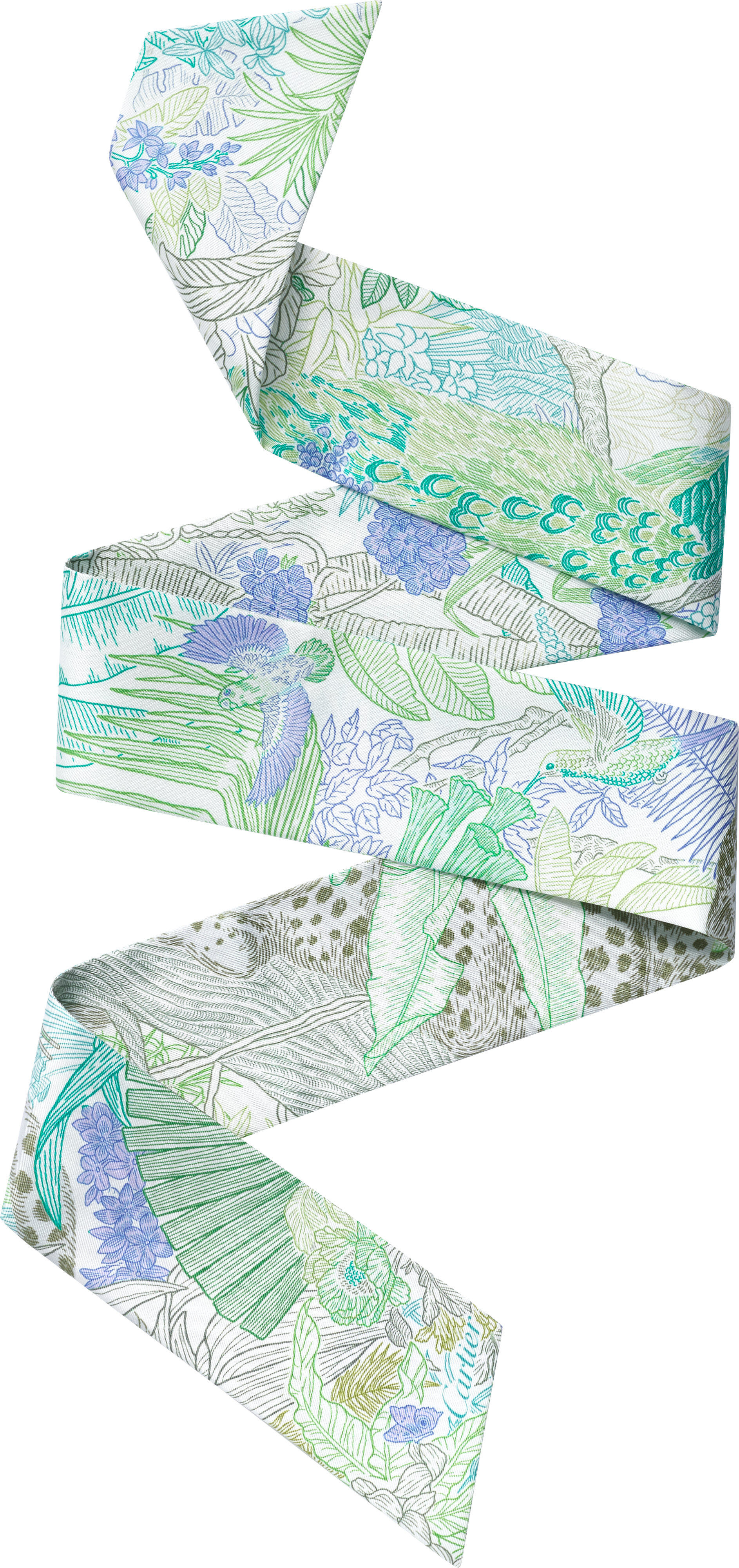  Panther greenhouse bandeau Sage green silk twill