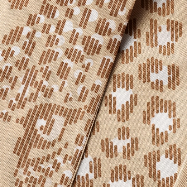 Bandeau, Panthere dots Cord beige silk twill