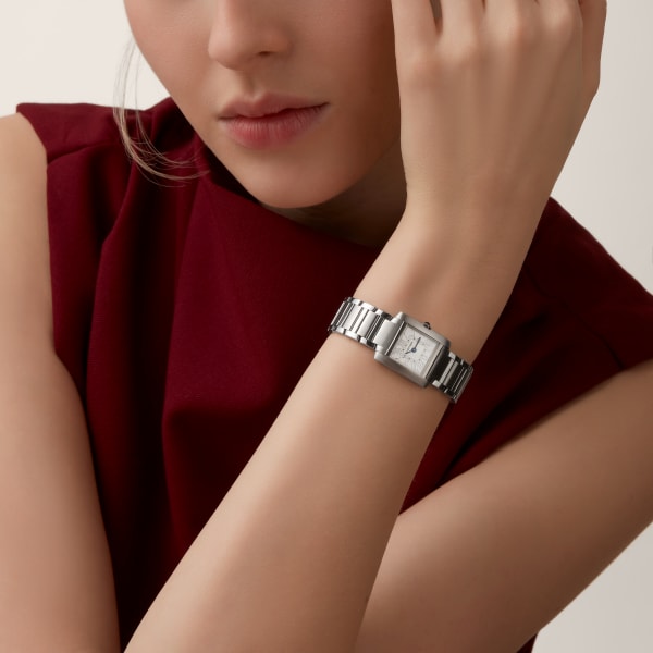 Tank Française watch Small model, quartz movement, steel