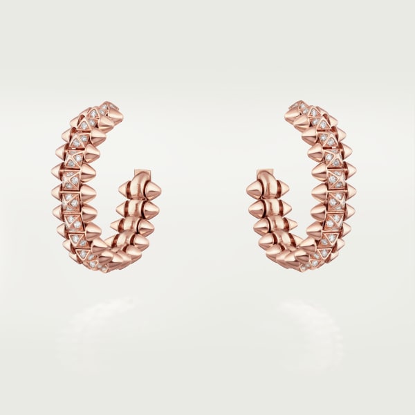 Clash de Cartier earrings Rose gold, diamonds