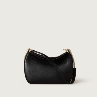Mini crossbody bag, Panthère Double Grained black calfskin