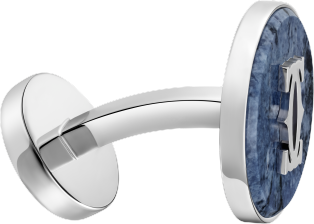 Double C de Cartier cufflinks in dumortierite Sterling silver, dumortierite, palladium finish