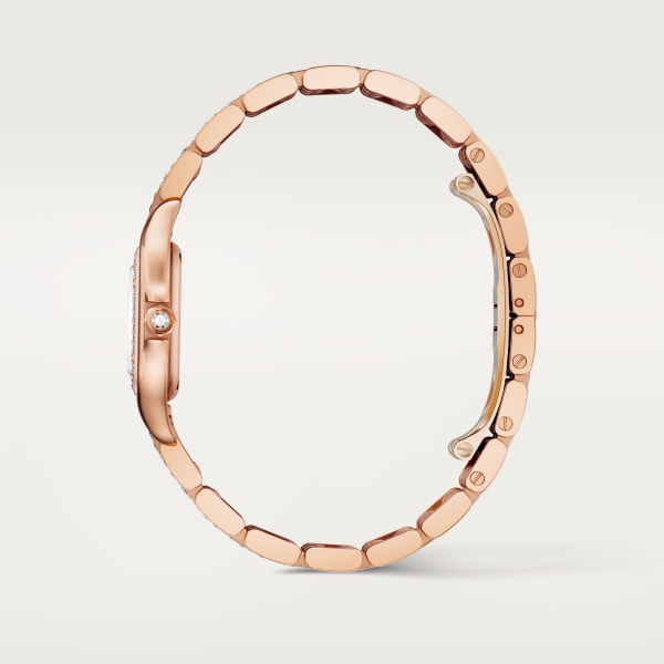 Panthère de Cartier watch Small model, quartz movement, rose gold, diamonds