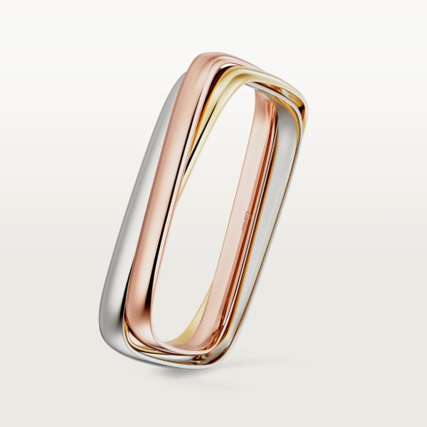 Trinity cushion bracelet  White gold, yellow gold, rose gold