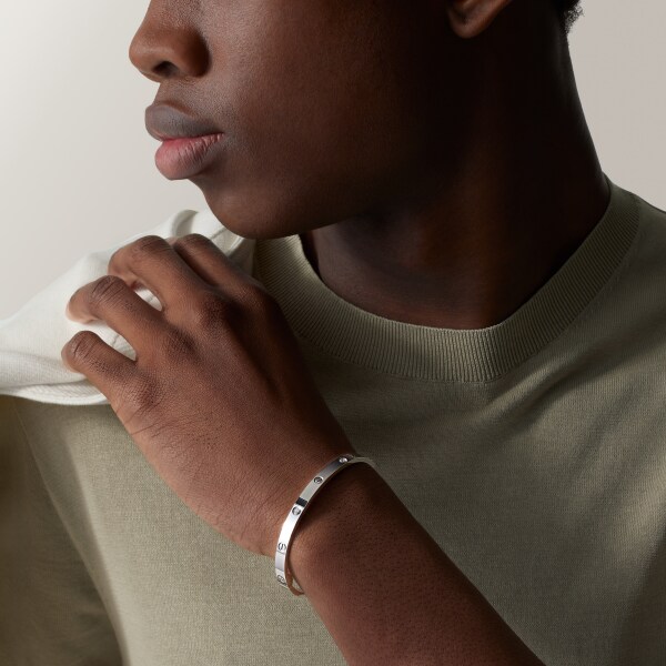 Love bracelet, medium model, 4 diamonds White gold, diamonds