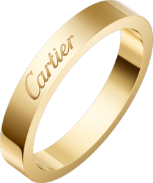 C de Cartier wedding ring, 3 mm width Yellow gold.