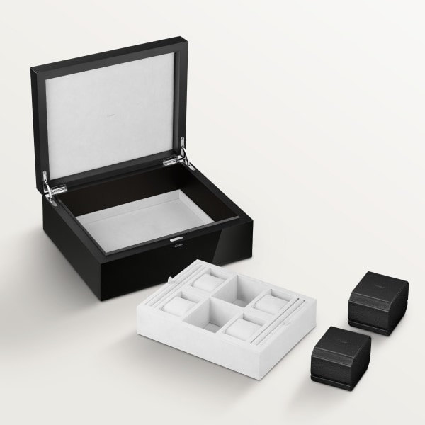 Santos de Cartier six watch and cufflink box Lacquered wood