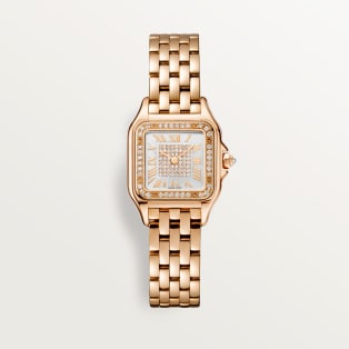 Panthère de Cartier watch, small model Small model, quartz, rose gold, diamonds