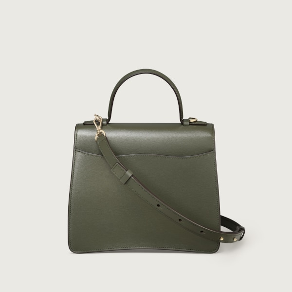 Small bag, Panthère C Green tea grained calfskin, golden finish