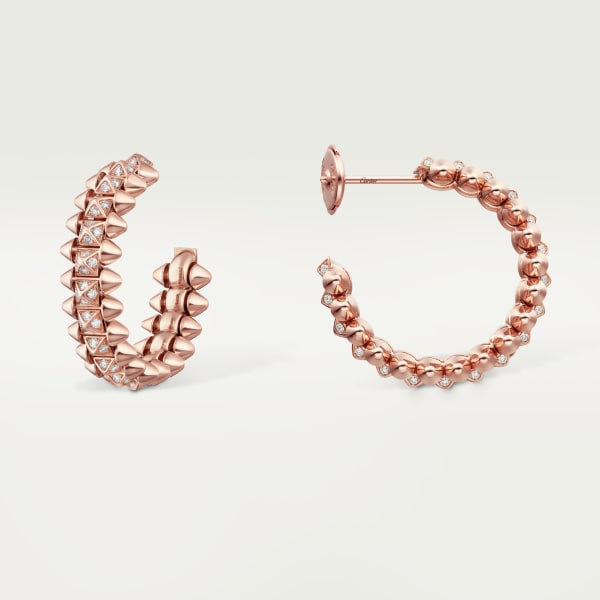 Clash de Cartier earrings Rose gold, diamonds