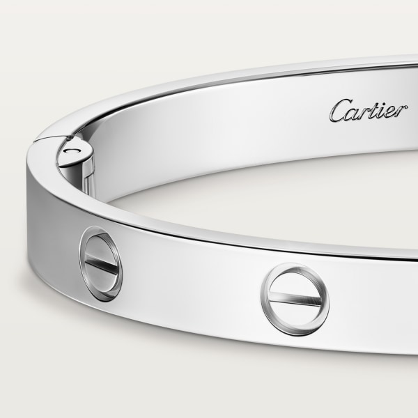 Love bracelet, classic model, one screw closure White gold