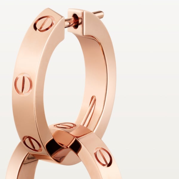 Love earrings, transformable Rose gold